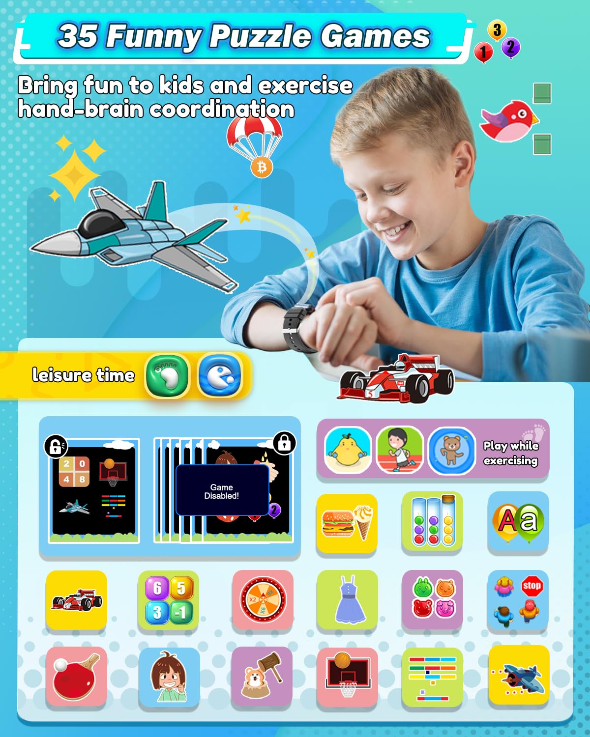 Sueseip Kids Watch For Boys Toys Age 6-8, Hd Touchscreen Dual Cameras Smart Watch For Kids Boys Ages 5-7, Kids Toys With 26 Games Learn Card Audio Story For 6 7 8 9 10 Year Old Boys Birthday Gifts