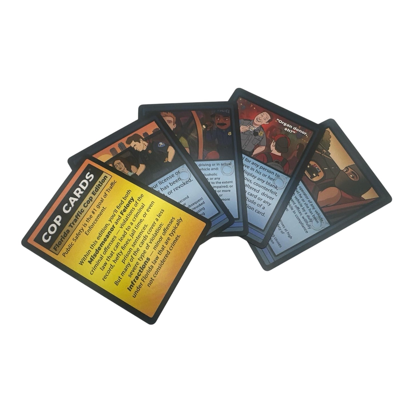 Cop Cards Premium Flashcards for Law Enforcement - Florida Traffic Cop - Multi Color, Cardboard Material