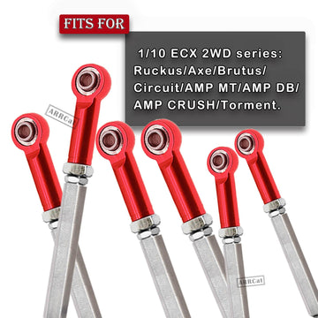 ARRCat Turnbuckles Camber Links Upgrades Parts for Ecx 1/10 2WD Ruckus Axe Brutus Circuit AMP MT AMP DB AMP Crush K&N Torment,6P