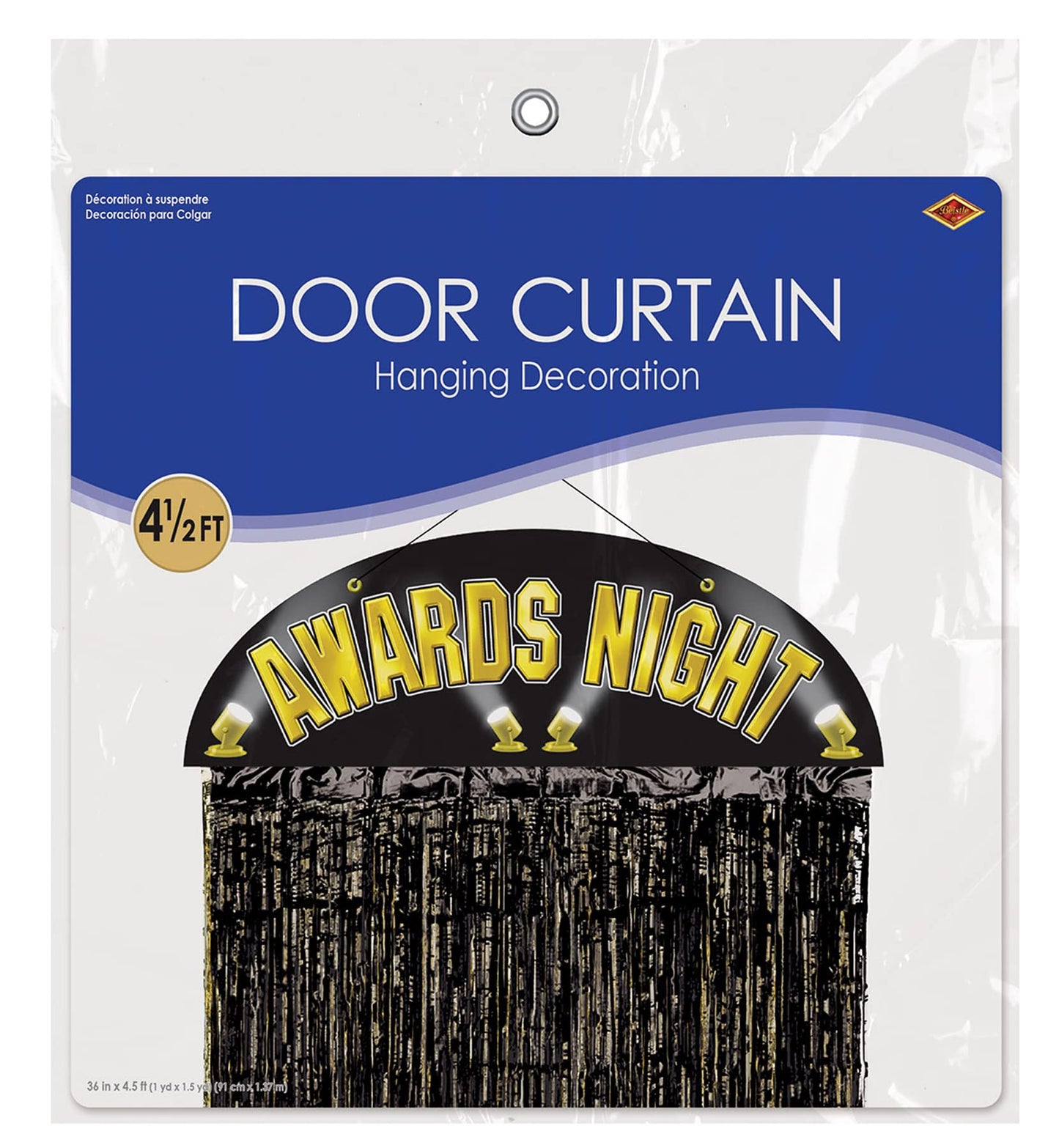 Beistle Awards Night Door Curtain, 4-Feet 6-Inch by 3-Feet