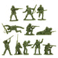 BMC Toys WW2 Secret Stronghold Playset - 36pc Plastic Army Men, Medium, Od Green/Gray/Brown/Black, Model 67009