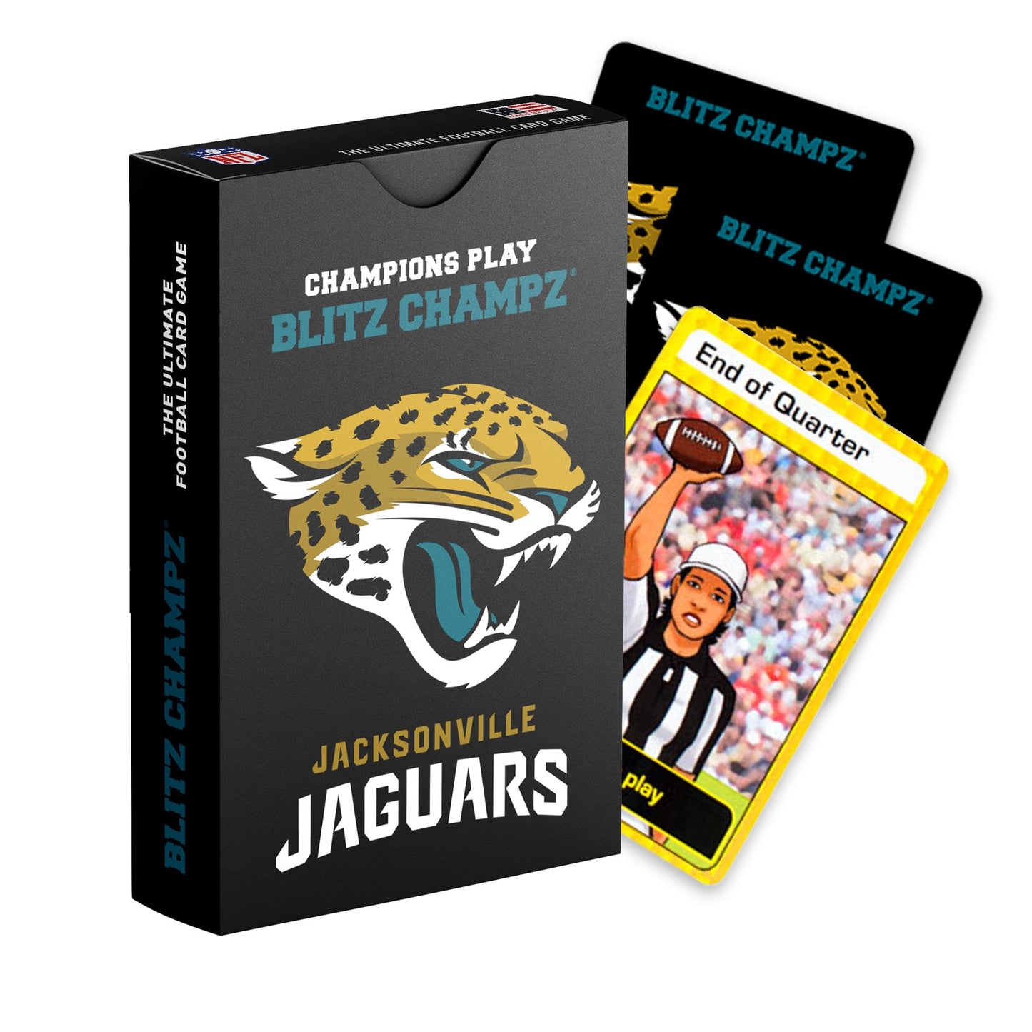 Blitz Champz Jacksonville Jaguars - Official NFL Playing Cards & Jacksonville Jaguars Gifts for Men & Women, Fun Travel Card Gam