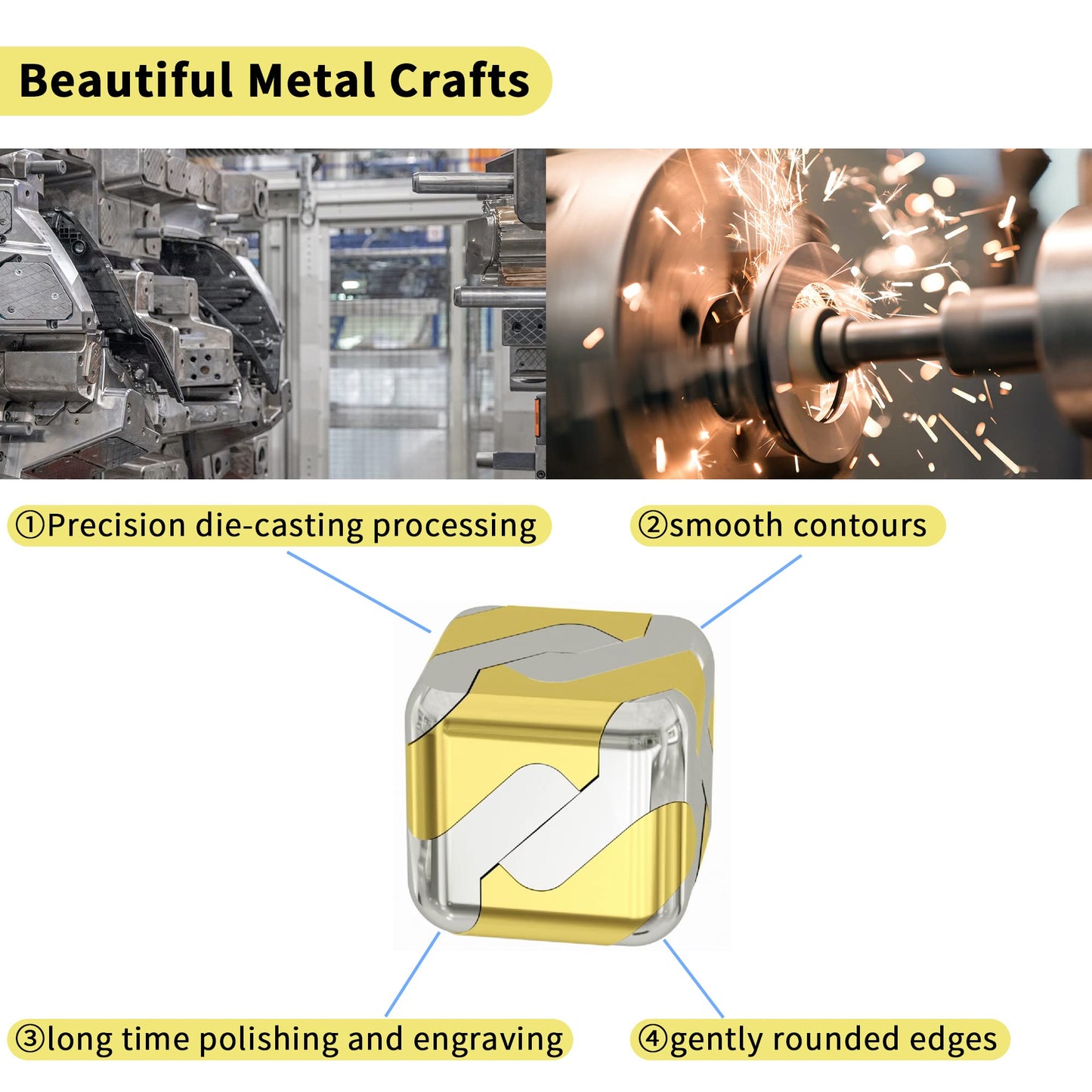Metal-Puzzles 3D-Brain-Teaser Toys: Cool-Gadgets-Stuff Box Puzzles-Toy for Kid Children Teen mature-themed  ADHD Tools Stress Relief Gift for Office Home School Christmas Women Men Square-Cube