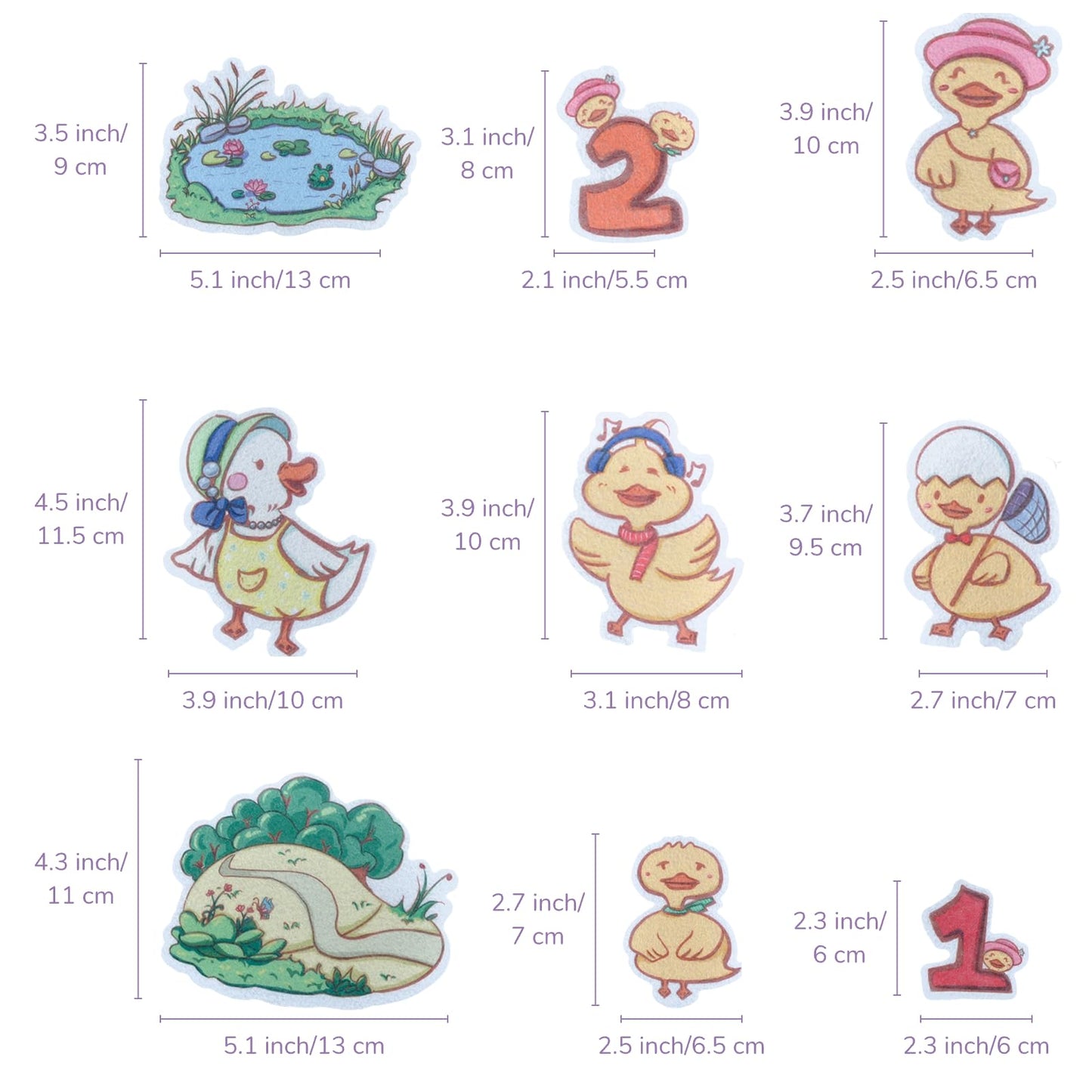 Chefan Felt Flannel Board Stories For Toddler, Five Little Ducks, Preschool Felt Activities, Flannel Graphic
