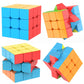 3X3 Speed Cube Stickerless With Stand & Tutorial: Magic Smooth Play, Easy Turning Puzzle Toy For Kids Adults, Stem Educational G