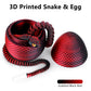 3D Printed Snake Eggs With Snake Inside,3D Printed Snake,3D Printed Animals,23.22 Inch Crystal Snake Fidget Toys,Articulated 3D