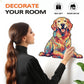 masseruon Wooden Puzzle for mature-themeds-Loyal Golden Retriever  Unique Shaped Jigsaw Puzzles for mature-themed(M  200pieces  12.5*11.9in)  Beautiful Animal Shaped Wood Puzzles  Christmas Family Game Birthday Gift