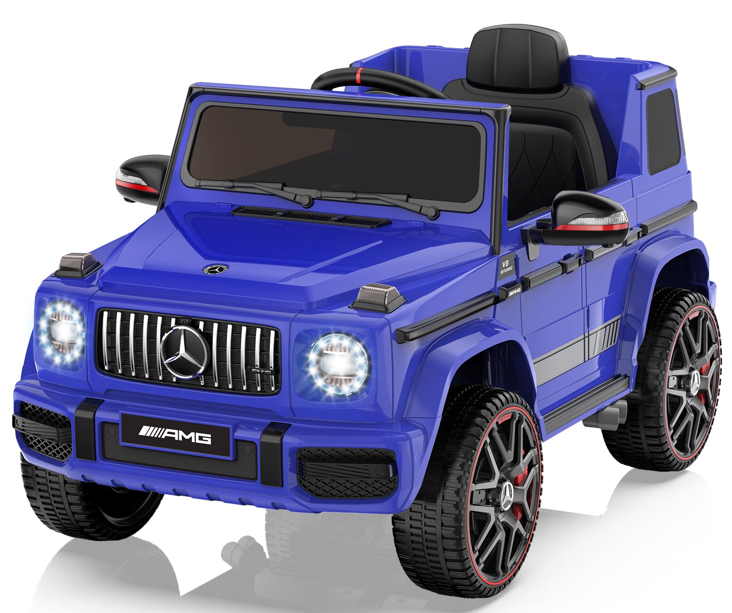 ANPABO 12V Ride on Car for Kids  Ride on Toys for Toddlers w/Parent Remote Control  LED Headlights  Music Player & Horn  Soft Start  Low Battery Prompt  Kids Electric Vehicle  Blue