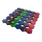 C4Labs Blank Hexagon Game Tokens - Pack Of 30 - Color Options (Nebula Lagoon, One Pack Of 30 Tokens)