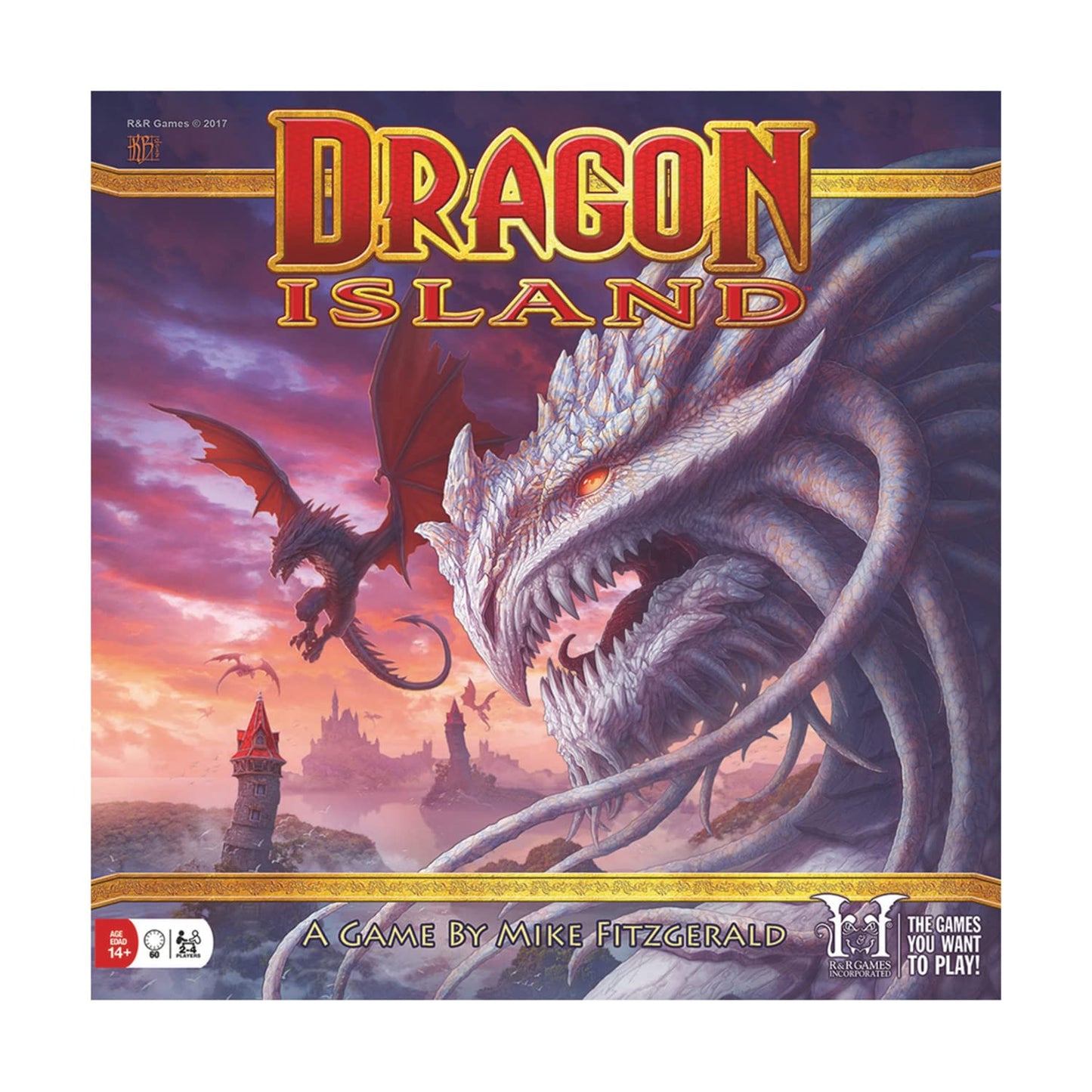 R&R Games Dragon Island Fantasy Exploration Board Game - Large, Wood, Multiple Colors, Model 350 for Adults and Teens
