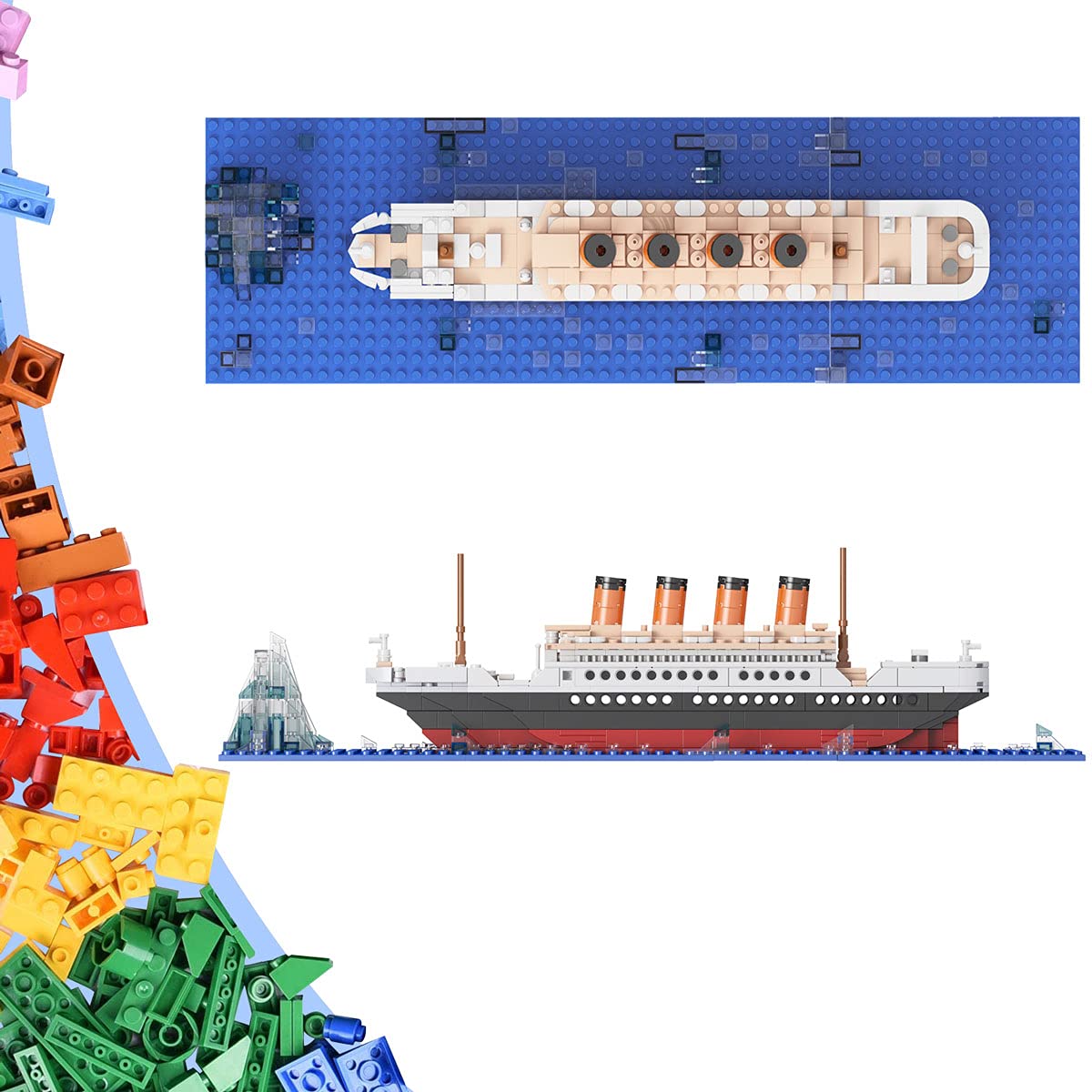 OneNext RMS Titanic Model Building Block Set - 548pcs DIY Educational Toy - Large Multicolor Plastic 3D Puzzle for Adults and Kids