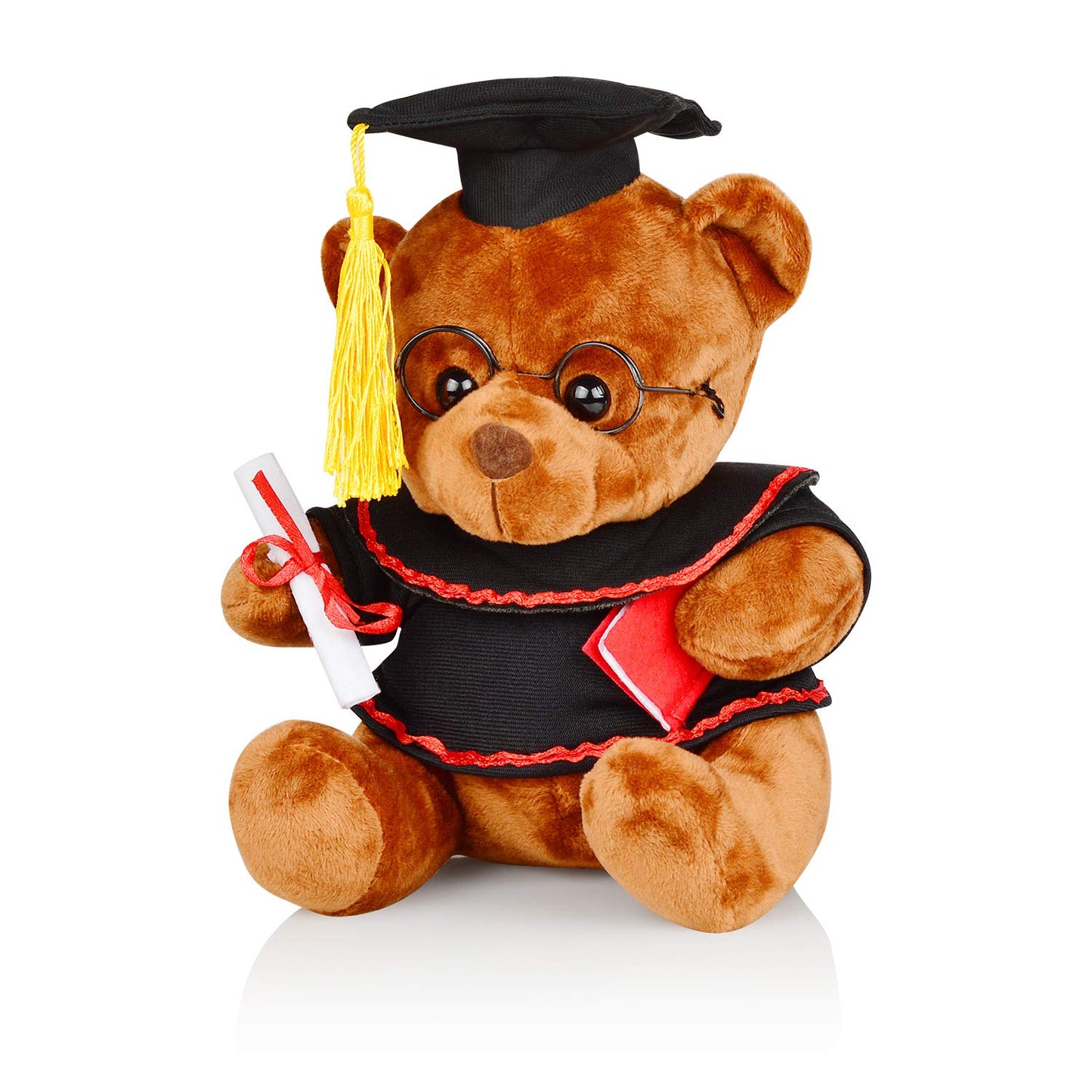Yixiang Graduation Bear - 8.5'' Graduation Plush Bear, Stuffed Animal Bear with Glasses, Grad Cap, Diploma and Props - Graduatio