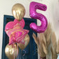 Hot Pink Number 5 Balloon 40 Inch, 5 Balloon Number, 5Th Birthday Decorations, Hot Pink Party Supplies For Boys Girls