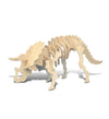 Puzzled 3D Puzzle Triceratops Dinosaur Wood Craft Construction Model Kit Fun & Educational Diy Wooden Toy Assemble Dino Model Unfinished Craft Hobby Puzzle To Build & Paint For Decoration 17Pc Pack
