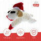 Multipet Lamb Chop Dog Plush Toy W/Santa Hat - Squeaky Dog Toy For All Dogs - Extra Soft Plush Dog Toy - Stuffed Animal Dog Toy