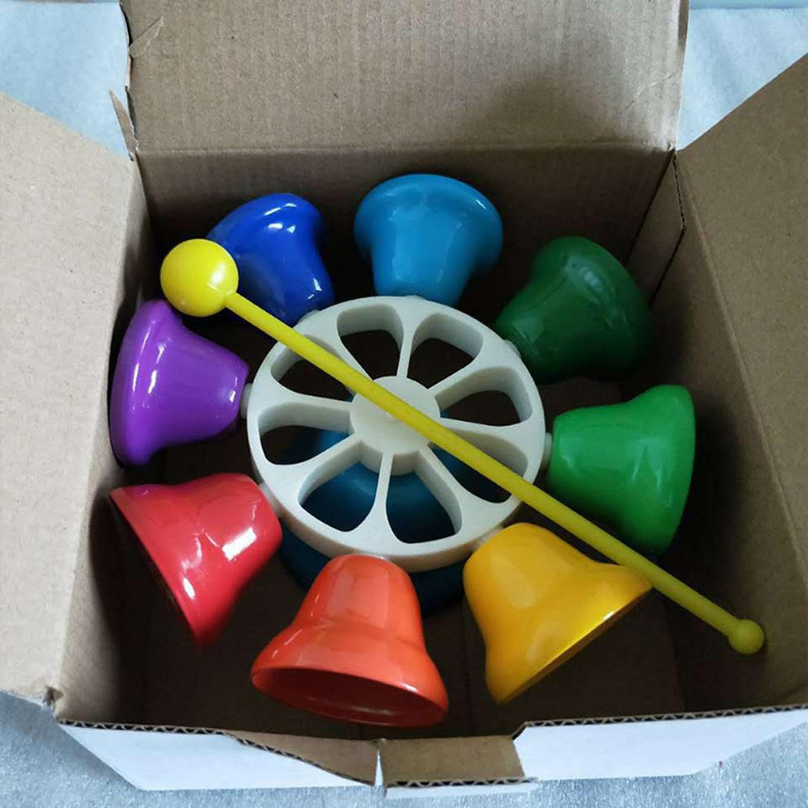 Atorse 8 Note Hand Bell Sensory Toy With Mallet For Kids Music Toy Children Ages 3+|Toys & Hobbies | Educational | Music & Art