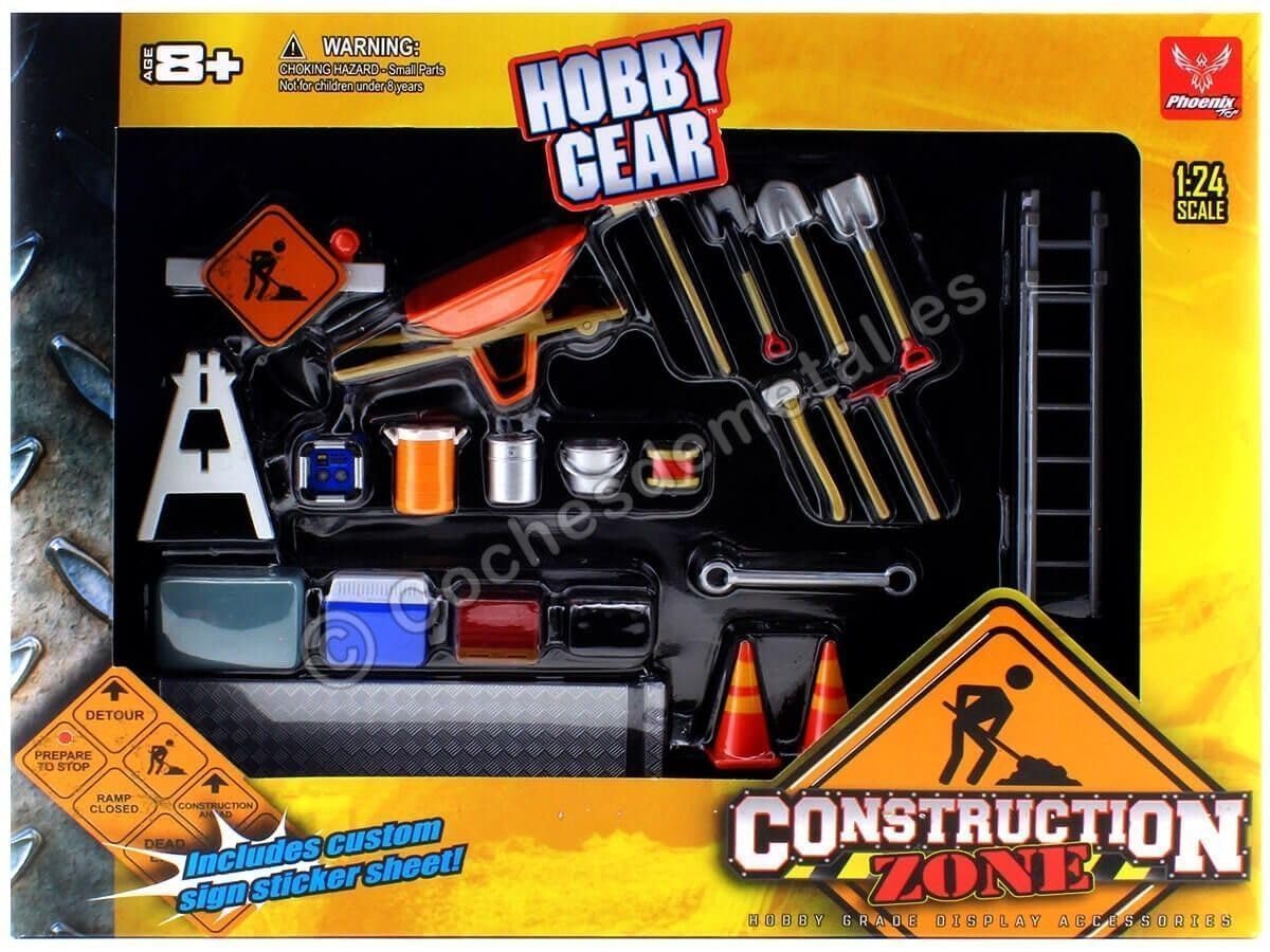 Phoenix Toys Construction Accessories Set For 1/24 Diecast Car Models