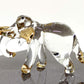Sansukjai Elephant Tiny Miniature Figurines Animals Hand Blown Glass Art Gold Trim Collectible Gift Decorate#2