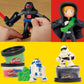 Play-Doh Star Wars Squish & Slice Lightsabers Playset, Bendy 4 Inch Luke Skywalker & Darth Vader Action Figures, Imagination Toy