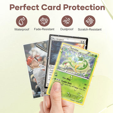 600 Counts Card Sleeves Toploaders For Trading Cards,Soft Clear Baseball Card Sleeve,Sturdy Trading Cards Sleeves, Plastic Card Protector For Standard Cards Fit For Mtg,Football Card Sports Cards