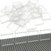 Zhx 30Pcs Clear Transparent Window House Building Brick Toy Classic Flat Plates Pieces And Parts Block Compatible With Major Brands (White)