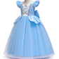 Bibeikele Princess Costume For Girls Dress Up Outfit With Rich Accessories 3-4Years(C08-100)