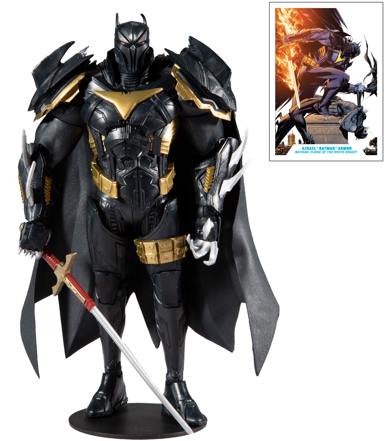 DC Multiverse Azrael in Batman protective covering: Batman: Curse of The White Knight 7 Action Figure