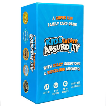 Kids Create Absurdity Funny Card-Game For Kids Family Game Night-Laugh Until You Cry- Stocking-Stuffer-For-Kids A Fun Fill In The Blank Card Game For Ages 6-12 Years Old.
