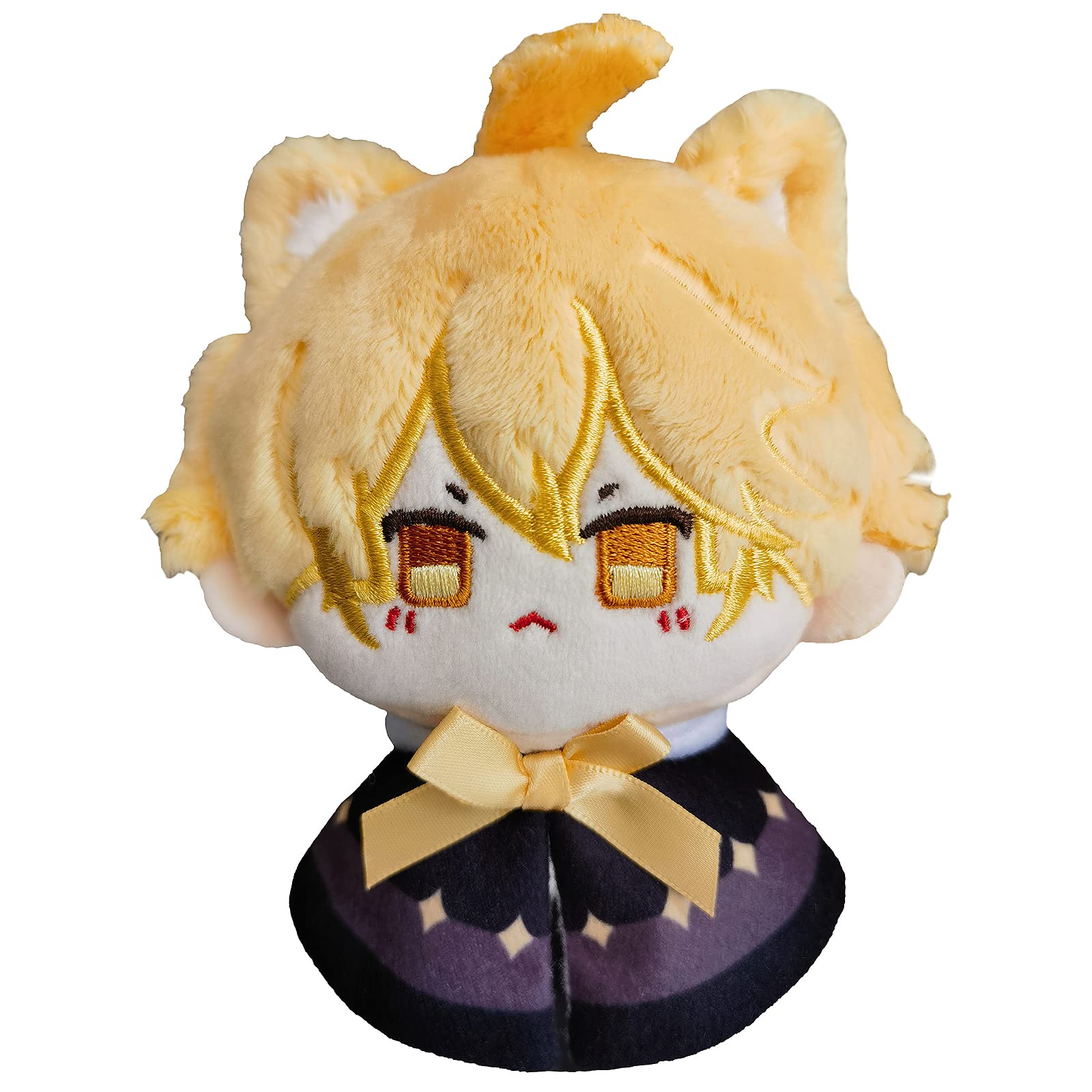 Anime Charms Plush Toys Venti Zhongli Kazuha Xiao Plush Toy, Keychain Anime Figure Soft Stuffed Gift for Game Fans(Aether)