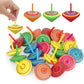 Annhao 30Piece Kids Spinning Tops, Creative Mini Wooden Spinning Top Set for Kids, Ages 37 (Multicolor, Random Color)