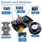 Freenove 4Wd Car Kit (Compatible With Arduino Ide), Line Tracking, Obstacle Avoidance, Ultrasonic Sensor, Wireless Control Motor