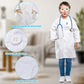 Erdogly Kids Doctor Costume, Toddler Doctor Costume Set With Lab Coat For Kids, Stethoscope, Career Day Costumes For Boys Girls