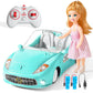 UMONIE Remote Control Car, RC Cars for Girls, Rechargeable RC Racing, 1:18 Scale 2.4Ghz RC Car Toy for Kids with Doll, Rc Toys C