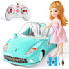 UMONIE Remote Control Car, RC Cars for Girls, Rechargeable RC Racing, 1:18 Scale 2.4Ghz RC Car Toy for Kids with Doll, Rc Toys C