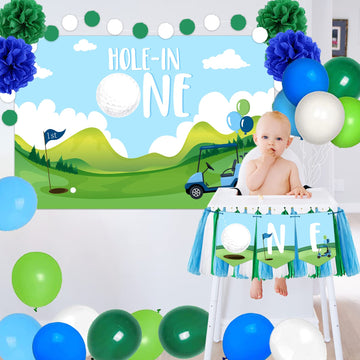 Golf 1St Birthday High Chair Banner Golf Party Supplies Golf Theme Birthday Party Decorations For Baby 1St Birthday Sport 1St Bi