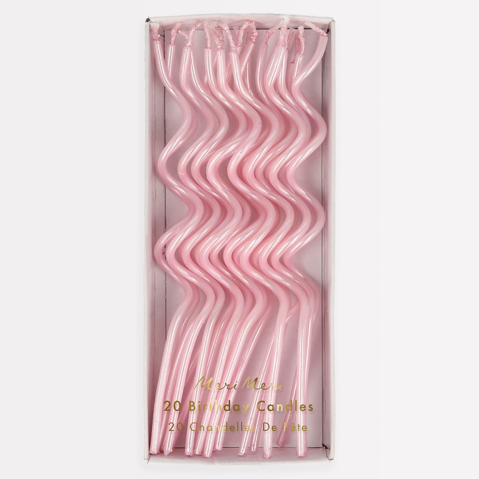Meri Meri Swirly Tall Cake Candles (Pack of 20), 5 Tall, Unscented Meri Meri Candles