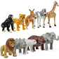 Beverly Hills Doll Collection Safari Animals Figures Set Of 10, Moveable Joints Safari Zoo Animal Toys For Toddlers, Zoo Animal Playset, Large Plastic Jungle Animal Figurines For Kids