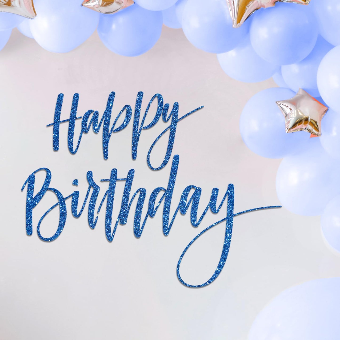 Sinload Happy Birthday Sign for Backdrop Happy Birthday Decal for Arch Backdrop for Girls Boys, Letter Sticker Peel & Stick Wall