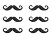 Beistle , 6 Piece Handlebar Hairy Staches, 5 (Black)