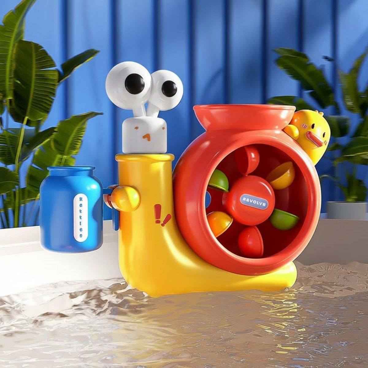 Club BollywoodWater Wheel Toy Colorful Rotating Bath Toy for Young Children, Infants, Washroom, Bathtub Red|Baby|Bathing & Groom