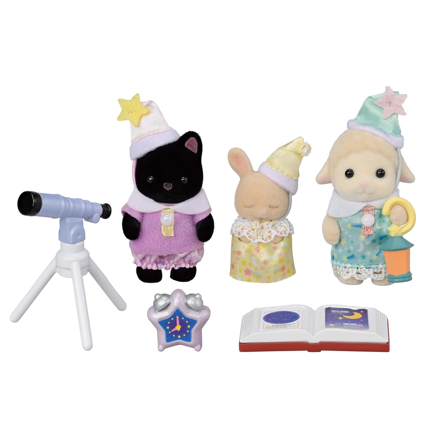 Calico Critters Sleepover Party Trio - Nursery Friends, Multicolor, Model CC2173, Plastic Material