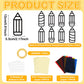 32 Sets Back to School Pencil Suncatchers Craft Kit DIY Window Stained Glass Effect Pencils Paper Crafts for Home School Classro