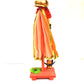 Itiha Orange Gudi Showpiece for Gudi Padwa, Return Gift, Housewarming, and Diwali Gift- 11 inch, Wood