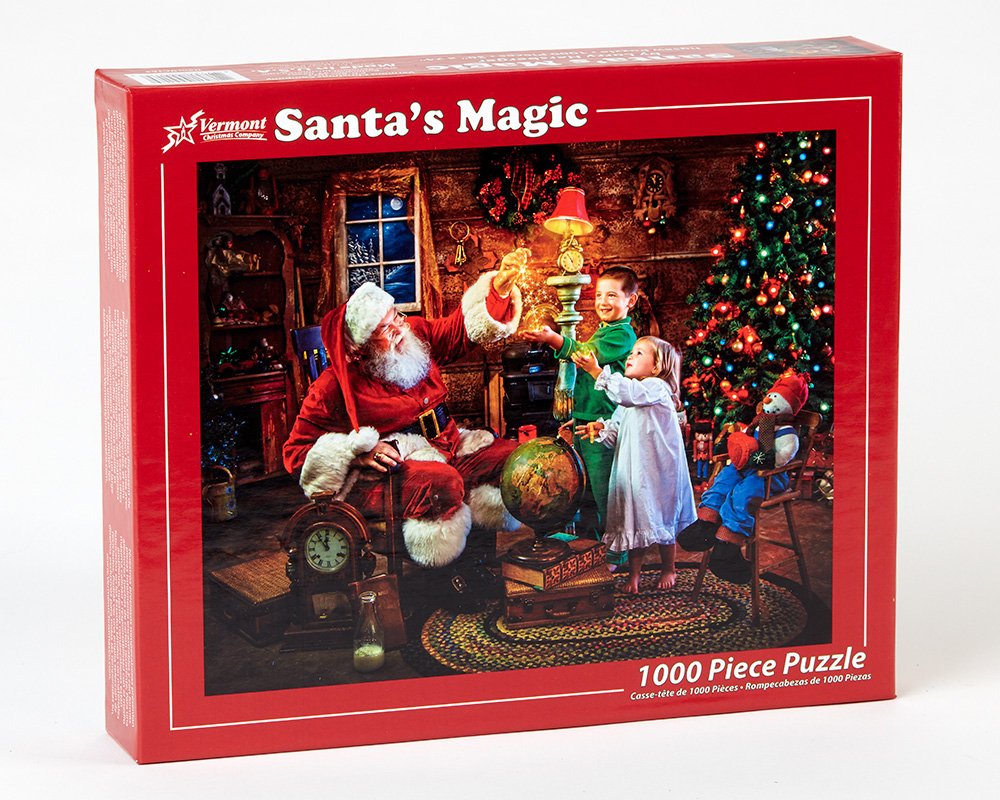 Vermont Christmas Company Santa'S Magic Christmas Jigsaw Puzzle 1000 Piece