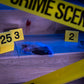 Halloween Crime Scene Decorations Kit, Crime Mystery Dinner Party Game Supplies, Includes Crime Scene Tape, 25 Yellow Evidence Markers, 25 Crime Object Cards