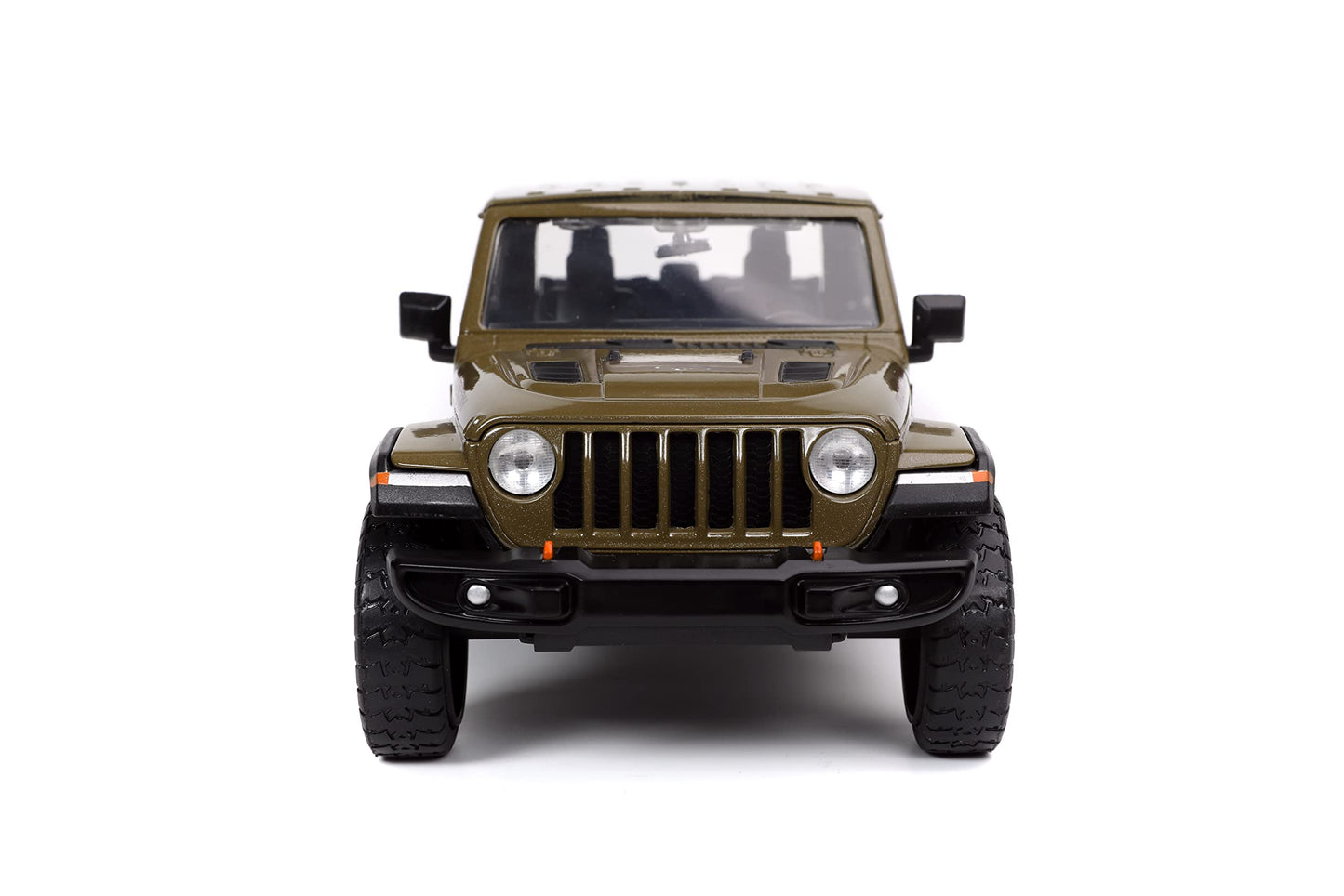 Just Trucks 1:24 2020 Jeep Gladiator Die-Cast Car Brown With Tire Rack, Toys For Kids And Adults