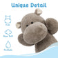 BENINY Giant 36 Hippo Stuffed Animal - Oversized Gray Plush Toy, Soft Jumbo Gift for Kids, Cute Hugging Hugging Hippo