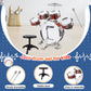 Kid Drum Set For Toddlers 1-3, Jazz Drum Set For Kids Age 3-5 With 5 Drums & Stool Musical Instruments Toy, Christmas / Birthday Gift For 1-3 4 5 Year Old Boys Girls