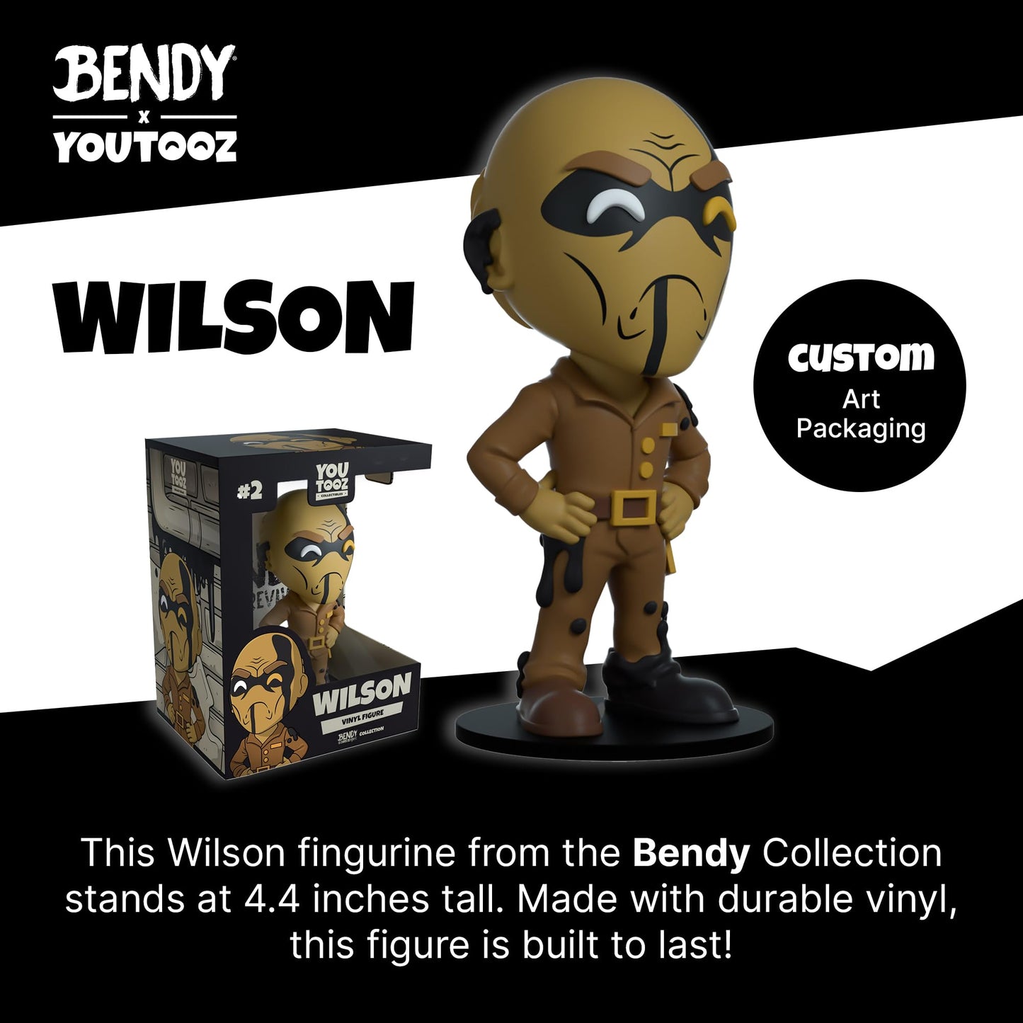Youtooz Wilson 4.3 Vinyl Figure, Official Licensed Wilson Collectible from Bendy and The Dark Revival Videogame, by Youtooz Bend