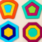 Atorse Montessori Toy Wooden Shape Peg Puzzles Kids Valentines Gifts For 3 4 5 Kids Style C|Baby | Toys For Baby | Developmental